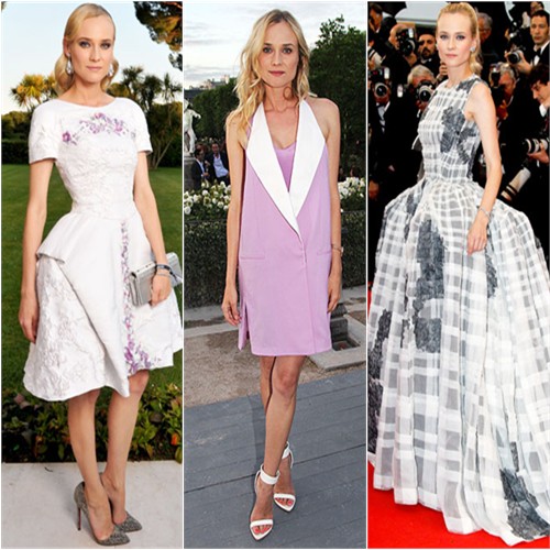 Diane Kruger in Chanel, 3.1 Phillip Lim, and Christian Dior