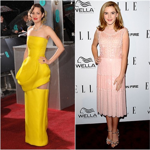 Marion's gown by Christian Dior, shoes by JImmy Choo; Kiernan's dress by Oscar de la Renta, shoes by Rupert Sanderson