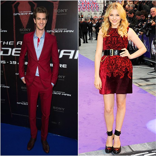 Andrew's suit by Balenciaga, Chloë's dress by McQ