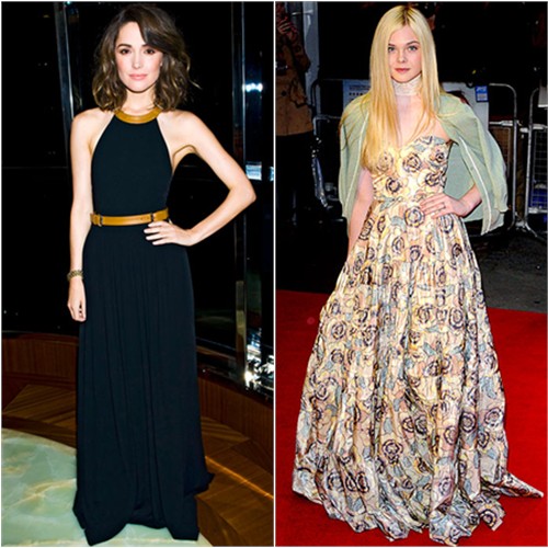 Rose's gown by Michael Kors; Elle's gown and sweater by Rochas