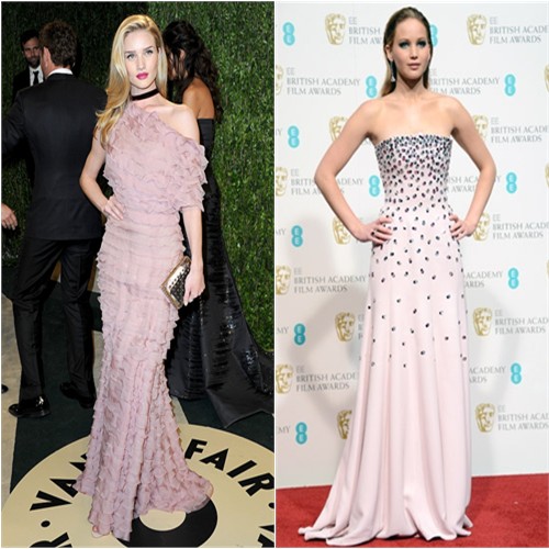 Rosie's gown by Valentino; Jennifer's gown by Christian Dior