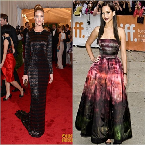 Rosie's gown by Burberry; Jennifer's gown and shoes by Christian Dior