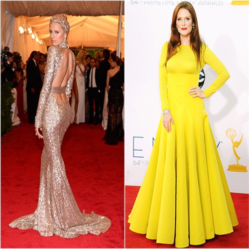 Karolina's gown by Rachel Zoe; Julianne's gown by Christian Dior