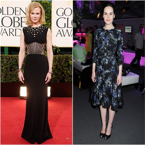 Nicole's gown by Alexander McQueen; Michelle's dress by Erdem