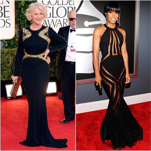 Helen's gown by Badgley Mischka, Kelly's gown by Georges Chakra