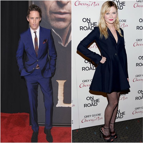 Eddie's suit by Alexander McQueen; Kirsten's dress and shoes by Christian Dior