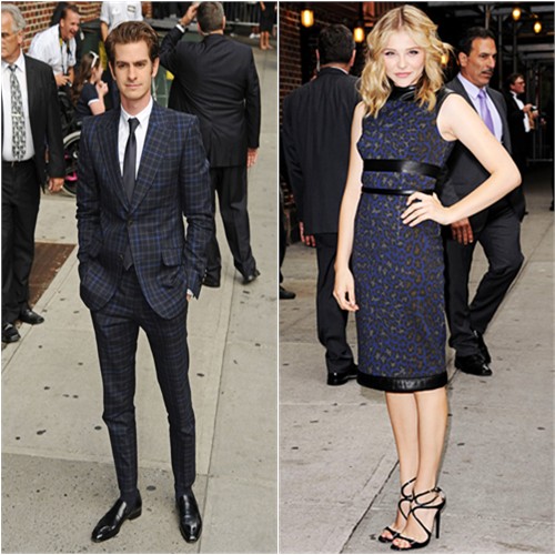 Andrew's suit by Gucci; Chloë's dress by Christopher Kane, shoes by Jimmy Choo