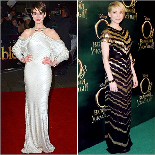 Anne's gown by Givenchy; Michelle's gown by Jason Wu