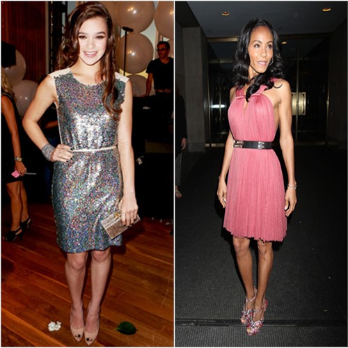 Hailee's dress by Erin by Erin Fetherston, purse by Edie Parker; Jada's dress by Lanvin, shoes by Nicholas Kirkwood