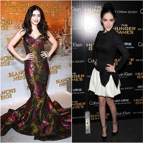 Lily's gown by Zac Posen; Isabelle's dress by Valentino, shoes by Giuseppe Zanotti