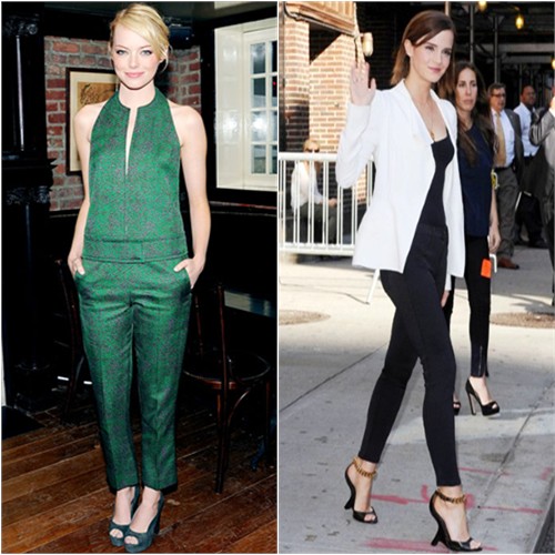 Stone's top and pants by Calvin Klein; Watson's pants by J. Brand, shoes by Tom Ford