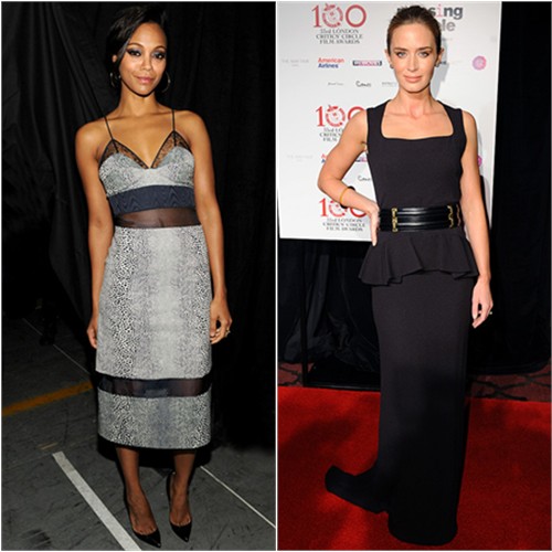 Zoe's dress by Preen; Emily's gown by Alexander McQueen