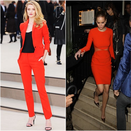 Rosie's suit by Burberry, shoes by Manolo Blahnik; Jennifer's dress by Stella McCartney, shoes by Jimmy Choo