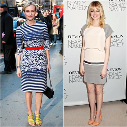 Diane's dress by Preen, purse by Chanel, shoes by Loeffler Randall; Emma's dress by Daniel Vosovic, shoes by Rupert Sanderson