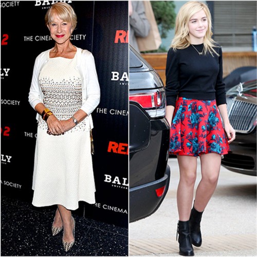 Helen's cardigan by Kate Spade, dress and shoes by Tory Burch; Kiernan's sweater by C line, skirt by Miu Miu, shoes by Acne