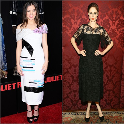 Hailee's dress by Prabal Gurung, shoes by Brian Atwood; Coco's dress by Dolce & Gabbana