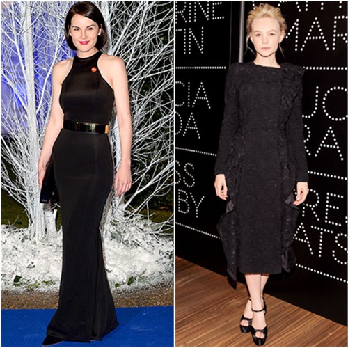 Michelle's gown and purse by Stella McCartney; Carey's dress by Prada, shoes by Brian Atwood