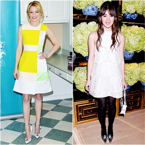 Elizabeth's dress by Roksanda Ilincic; Hailee's dress and shoes by Tory Burch