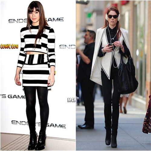 Hailee's top and skirt by Thakoon Addition; Coco's cape and vest by Sass & Bide