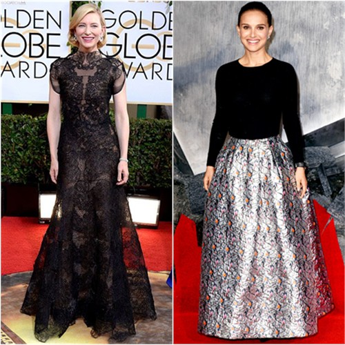 Cate's gown by Armani Priv; Natalie's gown by Christian Dior