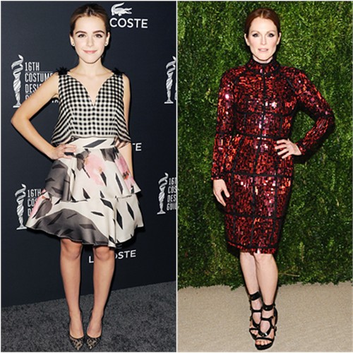 Kiernan's dress by Delpozo; Julianne's dress by Tom Ford