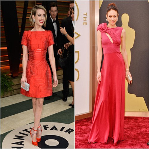 Emma's dress by Fendi, shoes by Brian Atwood; Olga's gown by Suzi Amis Cameron, purse by Oroton