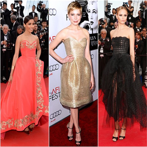Freida Pinto at Cannes; Michelle Williams at AFI; Natasha Poly at Cannes