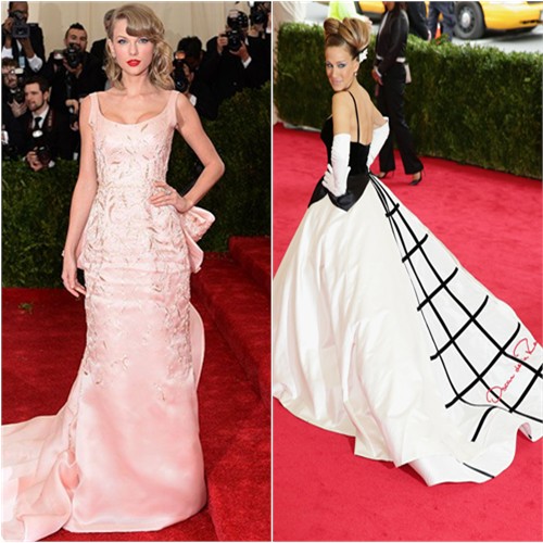 Taylor Swift and Sarah Jessica Parker at the 2014 Met Gala