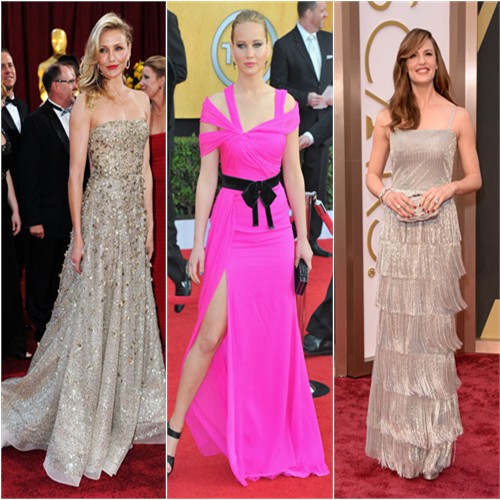 Cameron Diaz at the 2010 Oscars; Jennifer Lawrence at the 2011 SAG Awards; Jennifer Garner at the 2014 Oscars