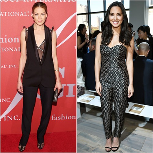 Michelle in Altuzarra; Olivia in Michael Kors