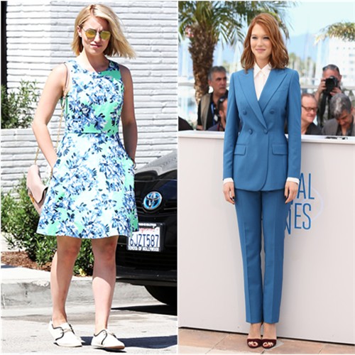 Dianna in J. Crew; Léa in Prada