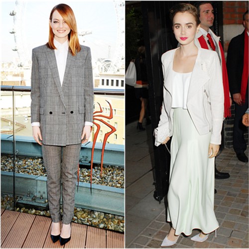 Emma in Saint Laurent; Lily in Houghton