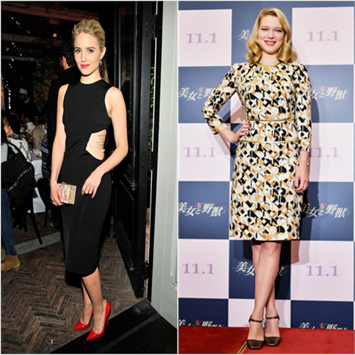 Dianna in Cushnie et Ochs; Léa in Prada