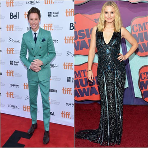 Eddie in Burberry Prorsum; Kristen in Zuhair Murad