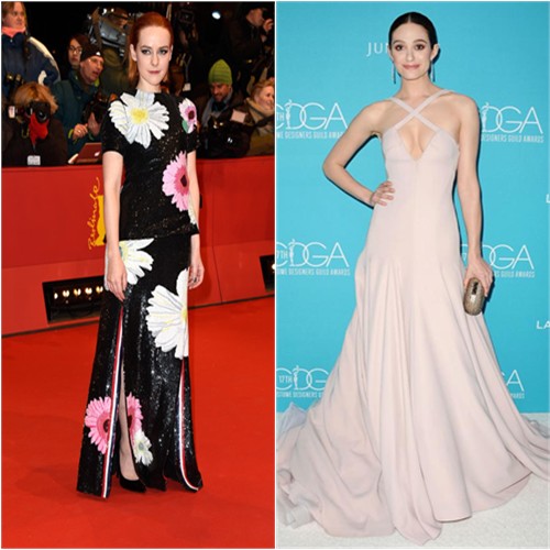 Jena in Thom Browne; Emmy in Donna Karan