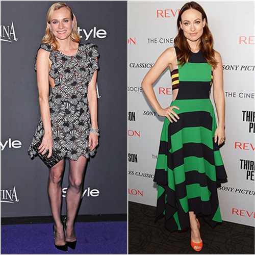 Diane in Giamba; Olivia in Stella McCartney