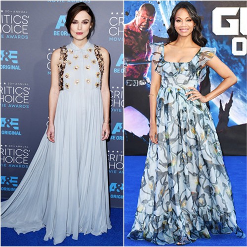 Keira in Delpozo; Zoe in Valentino