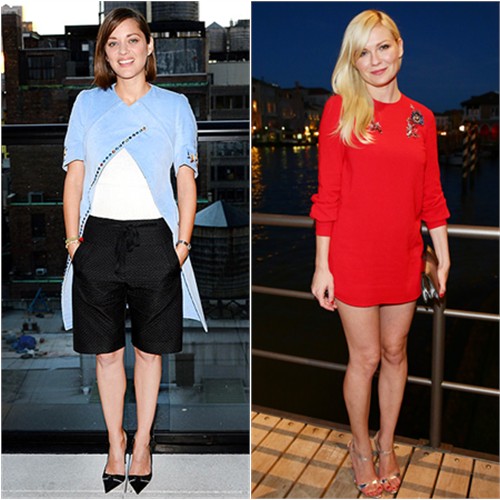 Marion in Dior; Kirsten in Miu Miu