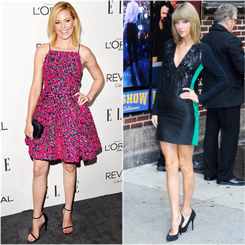 Elizabeth in Michael Kors; Taylor in Antonio Berardi