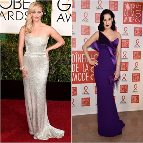 Reese in Calvin Klein; Dita in Alexis Mabille