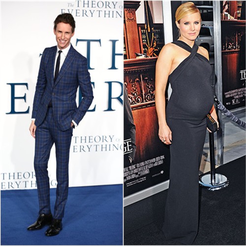 Eddie in Hardy Amies; Kristen in Dsquared2