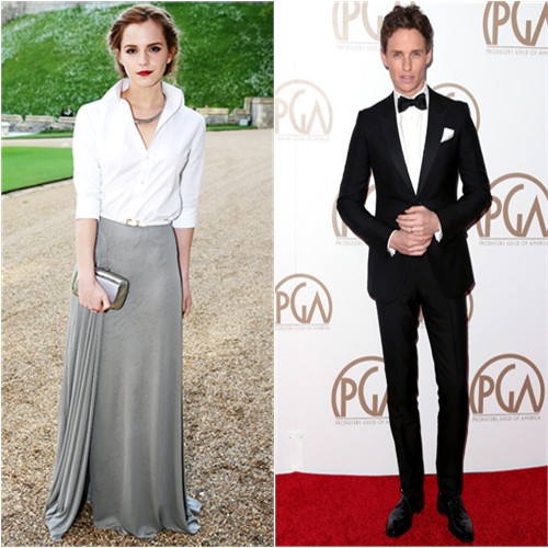 Emma in Ralph Lauren; Eddie in Gucci