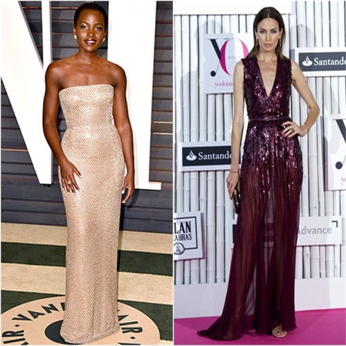 Lupita in Calvin Klein; Nieves in Elie Saab