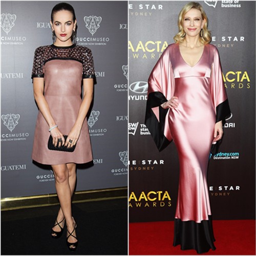 Camilla in Gucci; Cate in McQueen