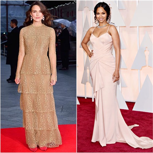 Keira in Valentino; Zoe in Atelier Versace