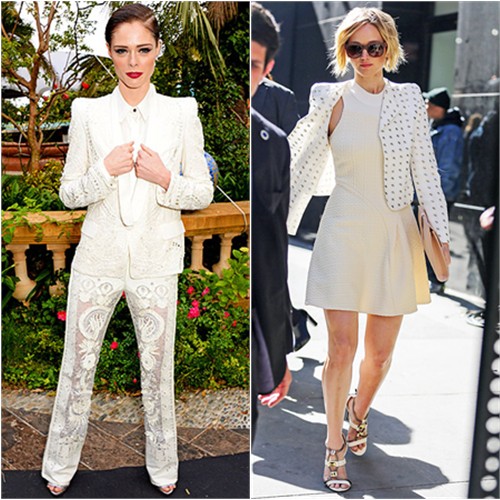 Coco in Roberto Cavalli; Jennifer in Chloé/3.1 Phillip Lim