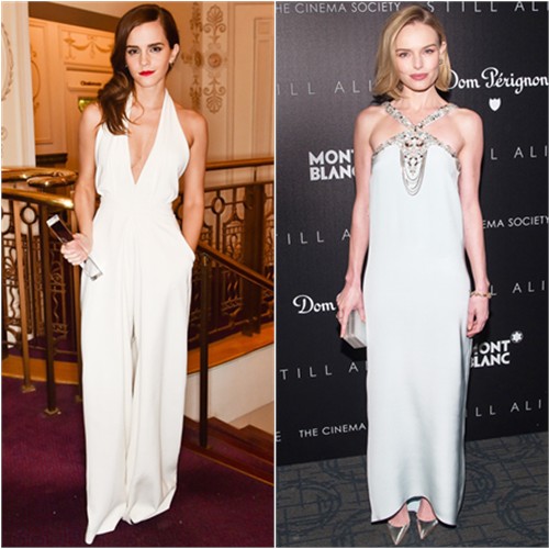 Emma in Misha Nonoo; Kate in Oscar de la Renta