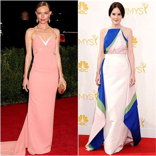 Kate in Stella McCartney; Michelle in Rosie Assoulin