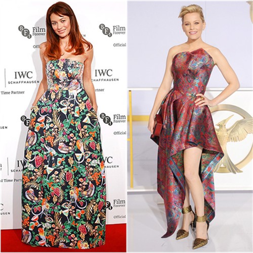 Olga in Matthew Williamson; Elizabeth in Leonard