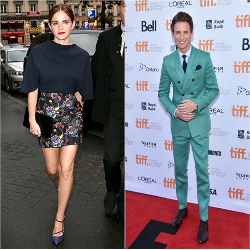 Emma in Dior; Eddie in Burberry Prorsum